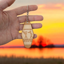 Load image into Gallery viewer, Keychain - Warning to avoid injury dont tell me how to do my job - Birch