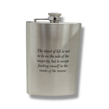 Load image into Gallery viewer, 8oz The Object of life Marcus Aurelius SS Flask