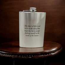 Load image into Gallery viewer, 8oz The Object of life Marcus Aurelius SS Flask