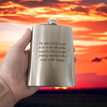 Load image into Gallery viewer, 8oz The Object of life Marcus Aurelius SS Flask