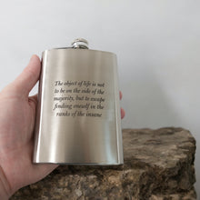 Load image into Gallery viewer, 8oz The Object of life Marcus Aurelius SS Flask
