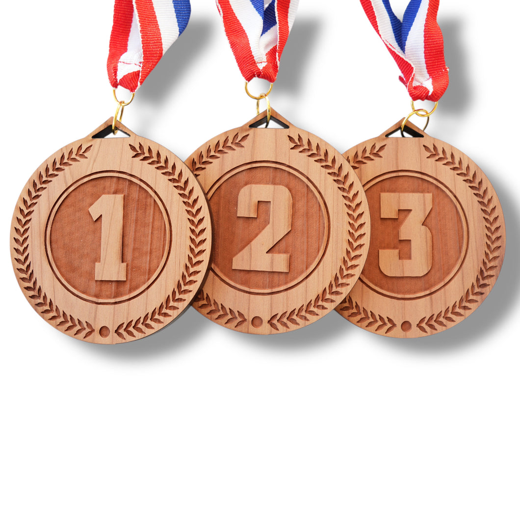 Award - 1st 2nd & 3rd Place Standard Medal - Cedar