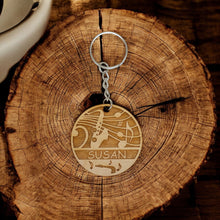Load image into Gallery viewer, Keychain - PERSONALIZED Saxophone - Birch wood