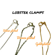 Load image into Gallery viewer, Necklace - Kansas License Plate - Key of Life Snake and Cable Link chains - Birch Wood