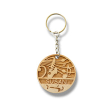 Load image into Gallery viewer, Keychain - PERSONALIZED Saxophone - Birch wood