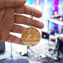 Load image into Gallery viewer, Keychain - PERSONALIZED Saxophone - Birch wood