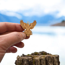 Load image into Gallery viewer, Necklace - Aztec Eagle - Snake and Cable Link chains - Birch wood