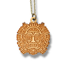 Load image into Gallery viewer, Necklace - Aztec Tribal - Snake and Cable Link chains - Birch wood