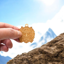 Load image into Gallery viewer, Necklace - Aztec Tribal - Snake and Cable Link chains - Birch wood