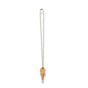 Necklace - 221b - Snake and Cable Link chains - Birch Wood