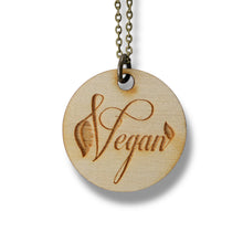 Load image into Gallery viewer, Necklace - Vegan - Snake and Cable Link chains - Birch wood