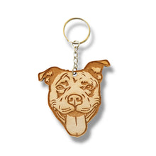 Load image into Gallery viewer, Keychain - Pit Bull - Birch wood