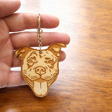 Load image into Gallery viewer, Keychain - Pit Bull - Birch wood
