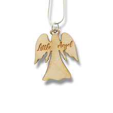 Load image into Gallery viewer, Necklace - Little Angel - Key of Life Snake and Cable Link chains - Birch Wood