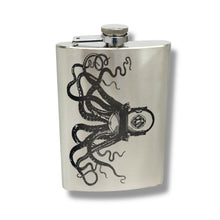 Load image into Gallery viewer, 8oz Steampunk Octopus Stainless Steel Flask