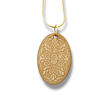 Load image into Gallery viewer, Necklace - Celtic Design - Key of Life Snake and Cable Link chains - Birch Wood