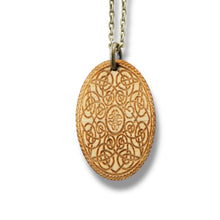 Load image into Gallery viewer, Necklace - Celtic Design - Key of Life Snake and Cable Link chains - Birch Wood