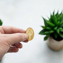 Load image into Gallery viewer, Necklace - Crawfish - Key of Life Snake and Cable Link chains - Birch Wood