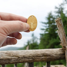 Load image into Gallery viewer, Necklace - Celtic Tree of LIfe - Key of Life Snake and Cable Link chains - Birch Wood