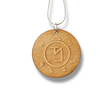 Load image into Gallery viewer, Necklace - Angel Ward - Key of Life Snake and Cable Link chains - Birch Wood