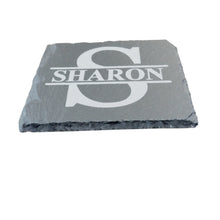 Load image into Gallery viewer, 15oz PERSONALIZED - Stemless Wine Glass + Coaster - Split letter monogram