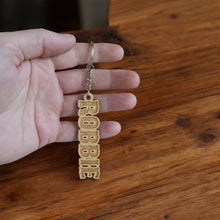 Load image into Gallery viewer, Keychain - PERSONALIZED With your name  - Birch wood
