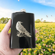 Load image into Gallery viewer, 8oz Crow Raven Flask