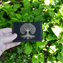 Load image into Gallery viewer, Keychain ID Holder Wallet - Celtic Tree of Life Leather