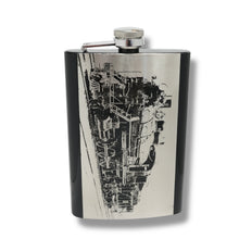 Load image into Gallery viewer, 8oz BLACK Steam Locomotive Flask Train Novelty