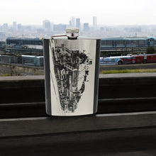 Load image into Gallery viewer, 8oz BLACK Steam Locomotive Flask Train Novelty