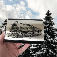 Load image into Gallery viewer, 8oz BLACK Steam Locomotive Flask Train Novelty