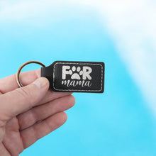 Load image into Gallery viewer, Keychain - Rectangle - Fur Mama - Leather