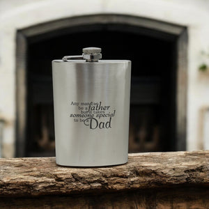 8oz Any Man Can Be a Father Stainless Steel Flask