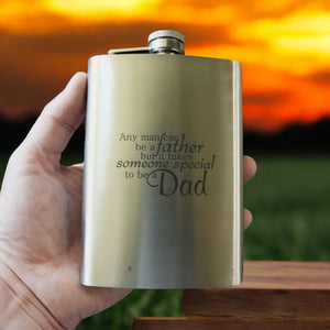 8oz Any Man Can Be a Father Stainless Steel Flask