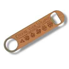 Load image into Gallery viewer, Wooden Bottle Opener - Choose your Weapon