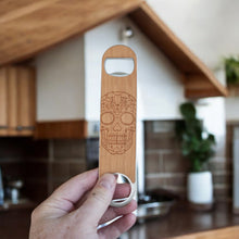 Load image into Gallery viewer, Wooden Bottle Opener - Sugar Skull