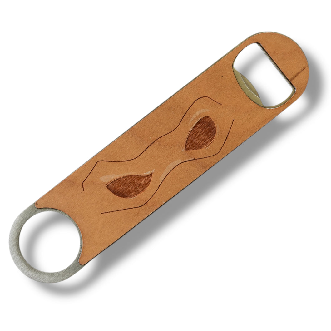 Wooden Bottle Opener - Ninja Mask