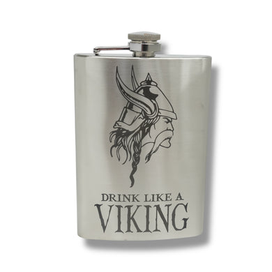 8oz Drink Like a Viking Stainless Steel Flask