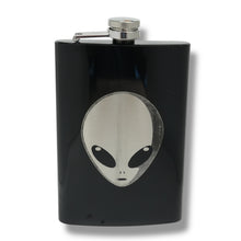 Load image into Gallery viewer, 8oz BLACK Alien Flask