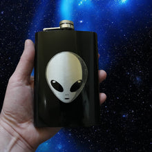 Load image into Gallery viewer, 8oz BLACK Alien Flask