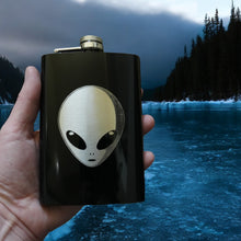 Load image into Gallery viewer, 8oz BLACK Alien Flask