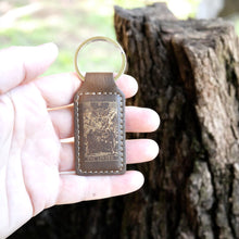 Load image into Gallery viewer, Keychain - Rectangle - The Lovers Tarot Card - Leather