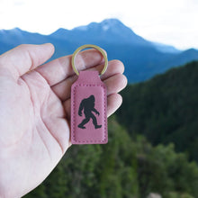 Load image into Gallery viewer, Keychain - Rectangle - Bigfoot Sasquatch - Leather