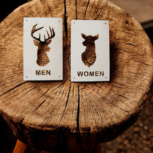 Load image into Gallery viewer, Sign - CUSTOM - Men and Women Deer Restroom Signs 6x10 (Both Signs)