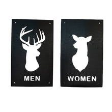 Load image into Gallery viewer, Sign - CUSTOM - Men and Women Deer Restroom Signs 6x10 (Both Signs)