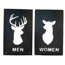 Load image into Gallery viewer, Sign - CUSTOM - Men and Women Deer Restroom Signs 6x10 (Both Signs)