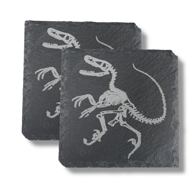 Coaster - Slate - Dinosaur Fossil - SET OF 2