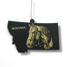 Load image into Gallery viewer, Ornament - Black - Montana with Horse
