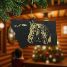 Load image into Gallery viewer, Ornament - Black - Montana with Horse