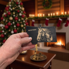 Load image into Gallery viewer, Ornament - Black - Montana with Horse